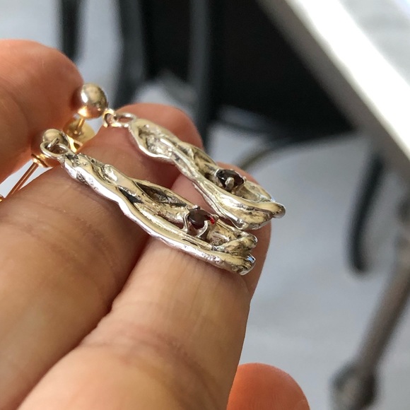 Sterling Silver, Artificial Amethyst Set - Picture 5 of 7